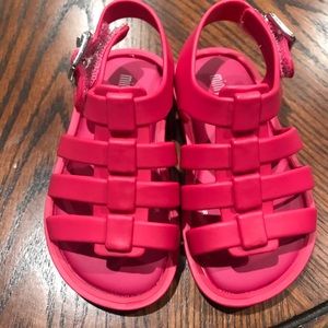 Mini Melisa hot pink straps girl cute sandals